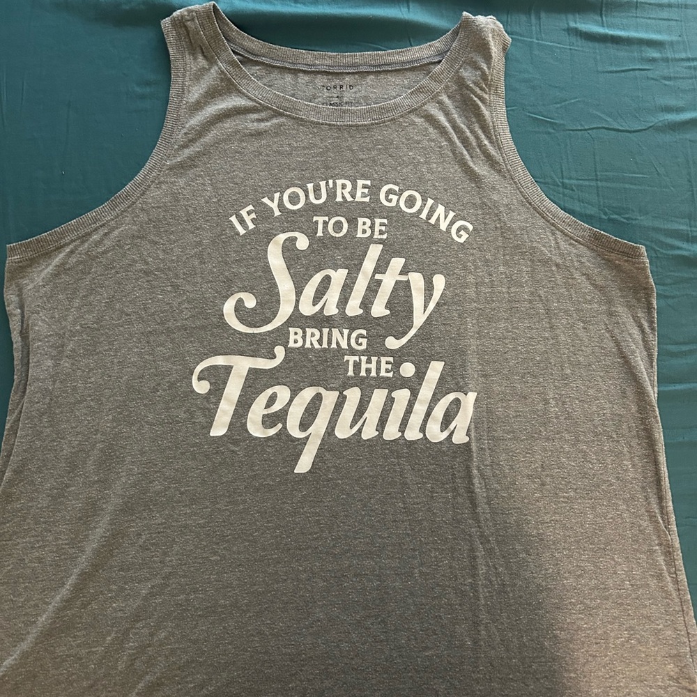 Gray Graphic Tank Top